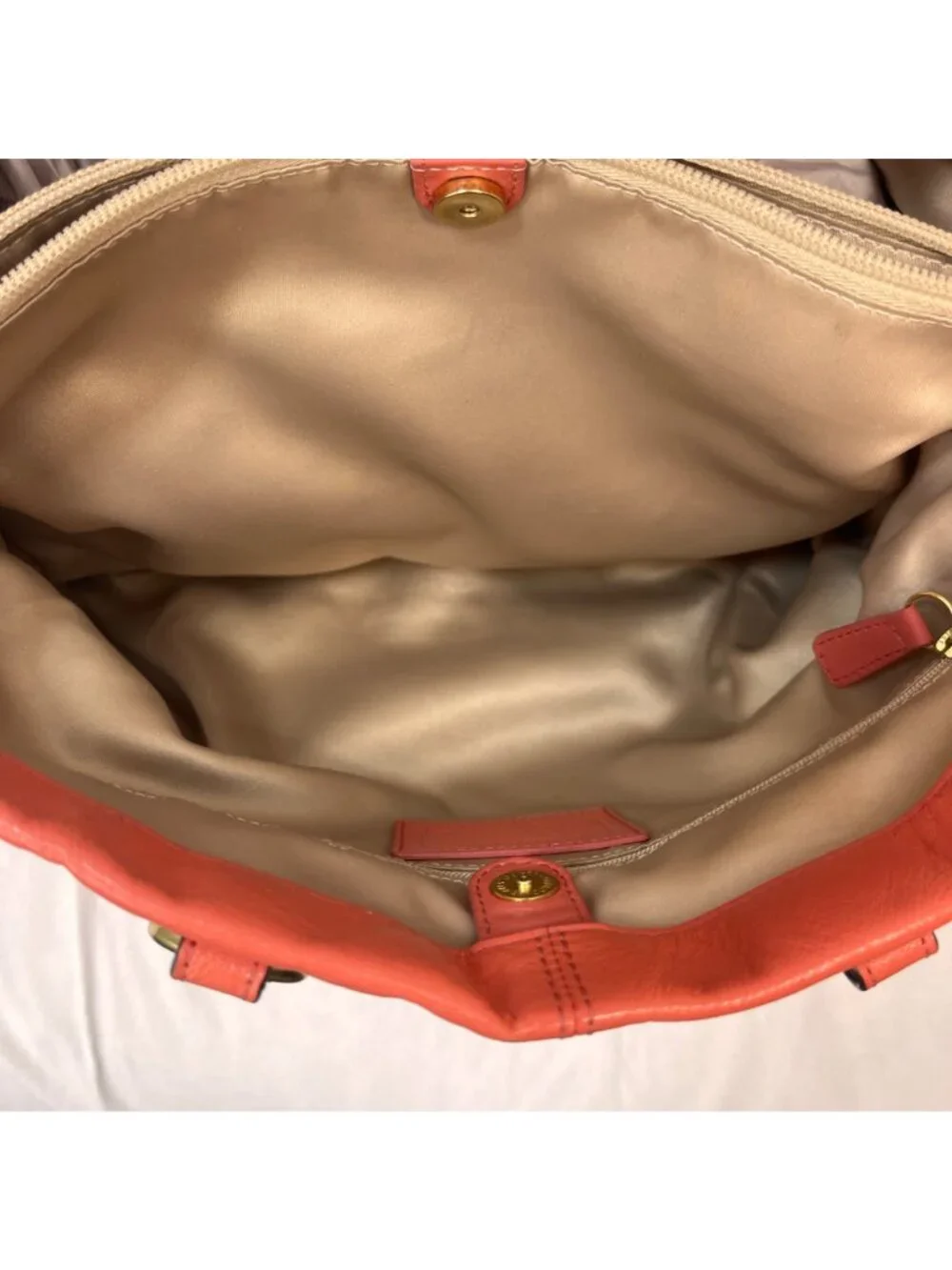 Coach 2013 Salmon Leather Ashley Carryall Shoulder Bag Purse C1375 - F19243